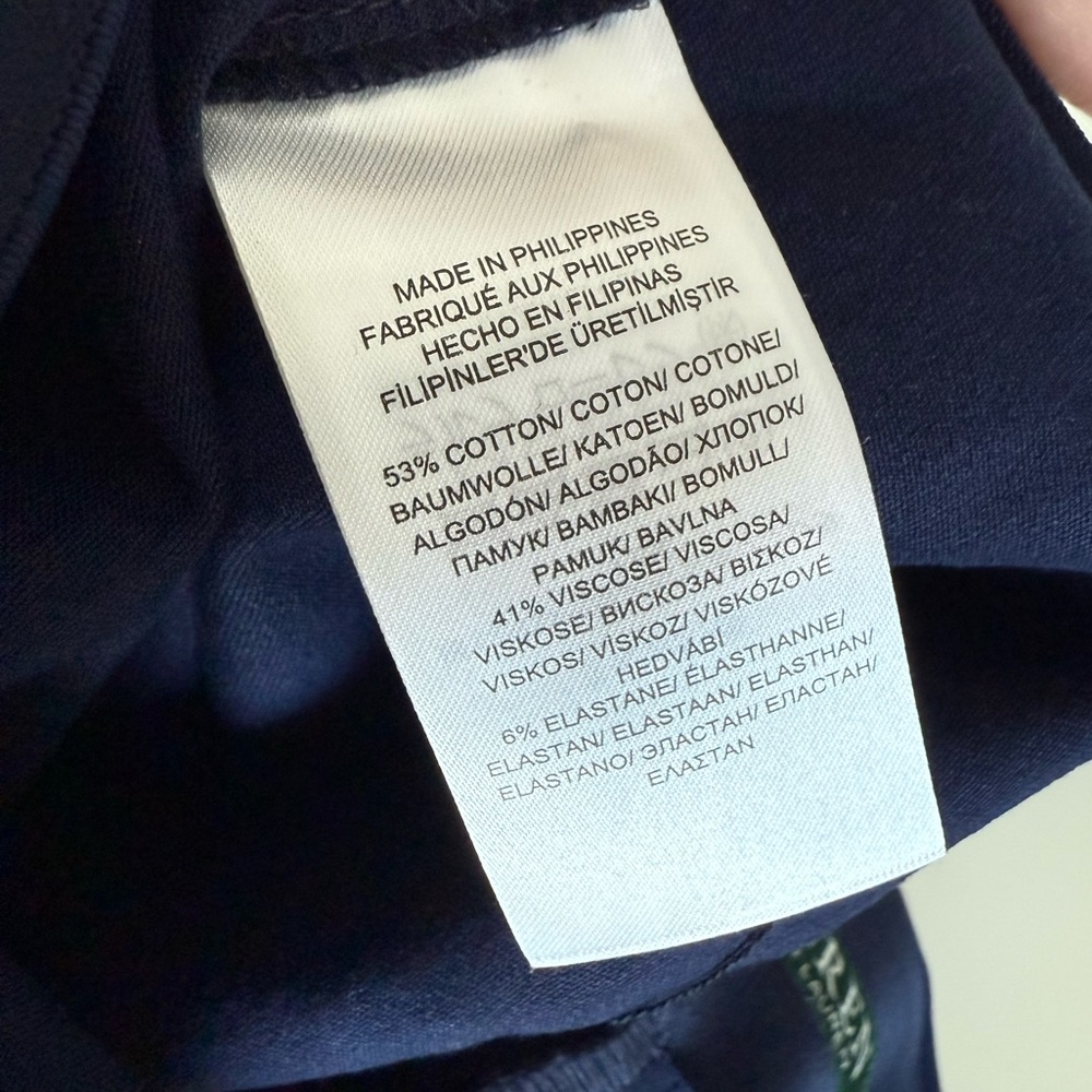 Ralph Lauren Classic stretch Navy Straight Leg Pants - Picture 8 of 9